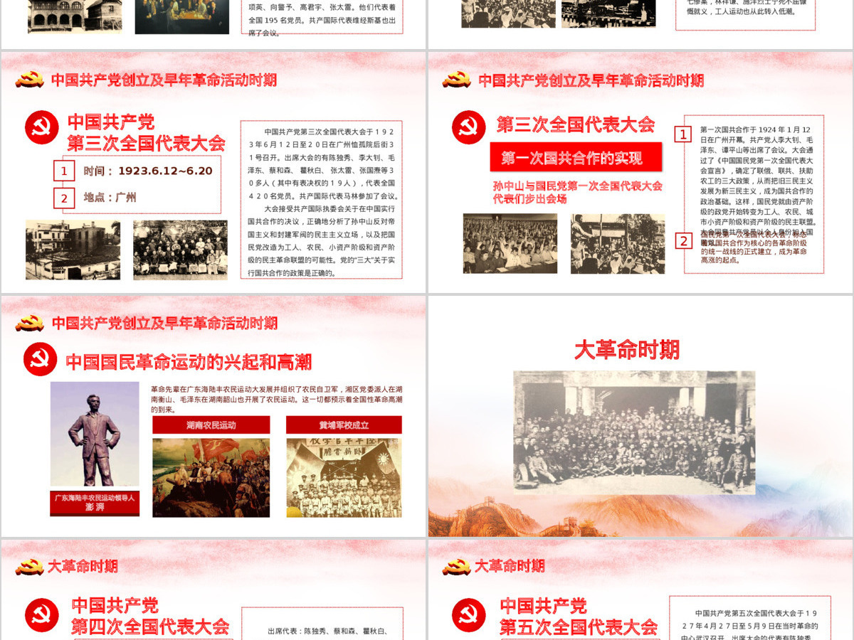 红色七一建党节中国共产党党史97年光辉历程党建党政PPT模板 红色七一建党节中国共产党党史97年光辉历程党建党政PPT模板
