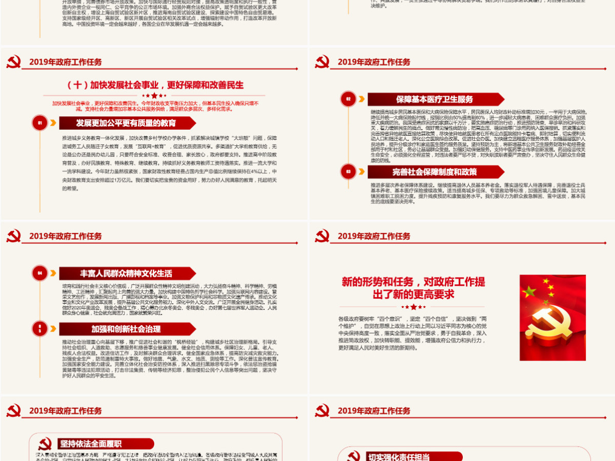 原创2019全国两会政府工作报告学习解读PPT-版权可商用含讲稿 原创2019全国两会政府工作报告学习解读PPT-版权可商用含讲稿