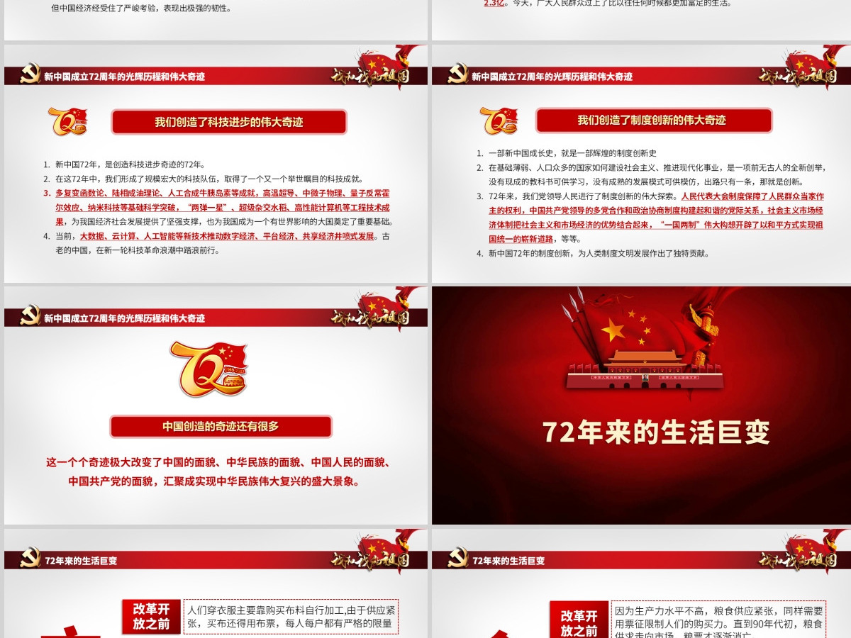 原创2021国庆庆祝建国72周年光辉历程爱国教育PPT模板我和我的祖国主题课件-含讲稿 原创2021国庆庆祝建国72周年光辉历程爱国教育PPT模板我和我的祖国主题课件-含讲稿