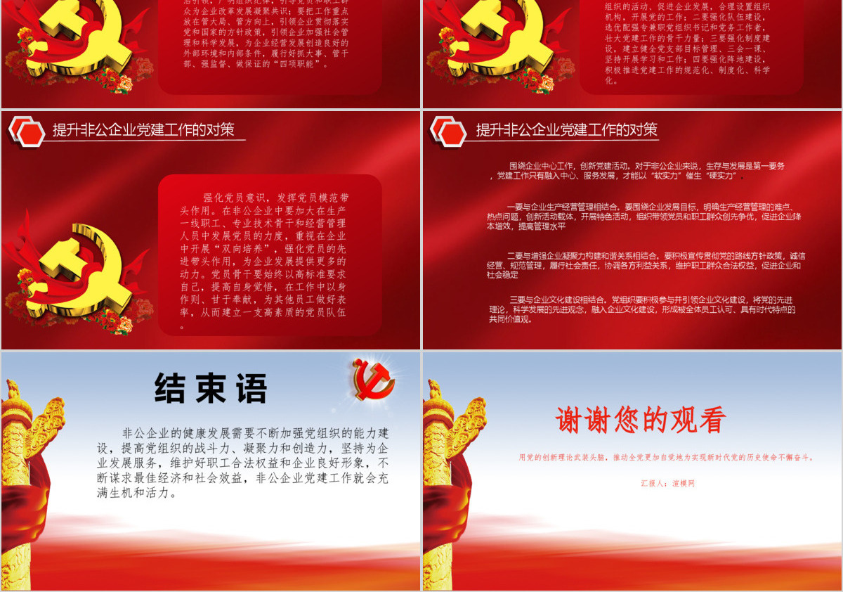 浅谈非公企业如何加强PPT模板-含课件