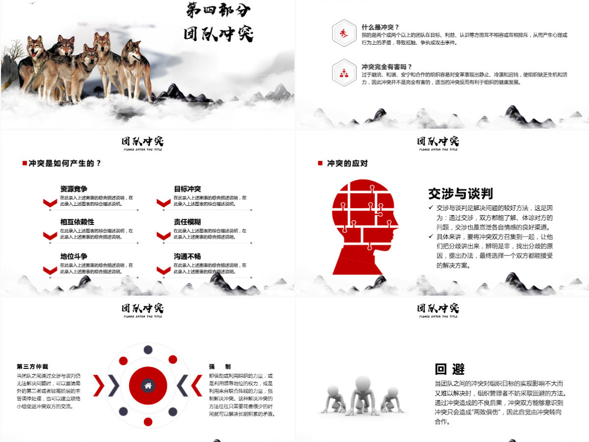 狼文化狼性企业员工培训团队合作企业团队建设培训课件PPT模板 狼文化狼性企业员工培训团队合作企业团队建设培训课件PPT模板