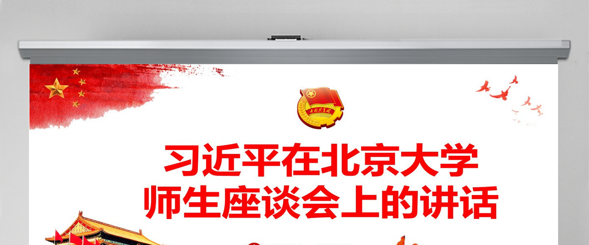 学习在北京大学师生座谈会上的重要讲话精神PPT--含讲稿