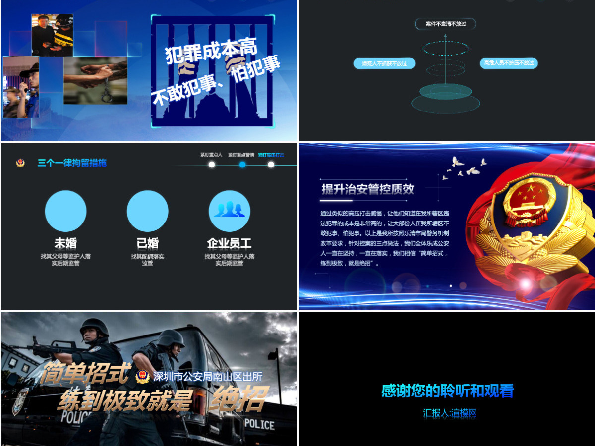 科技强警公安警察PPT