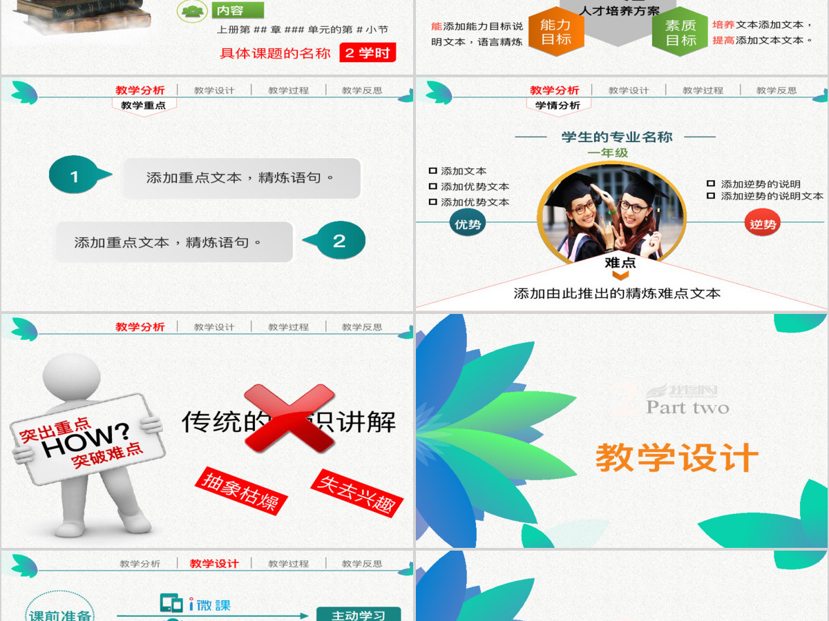 信息化教学设计课件PPT模板