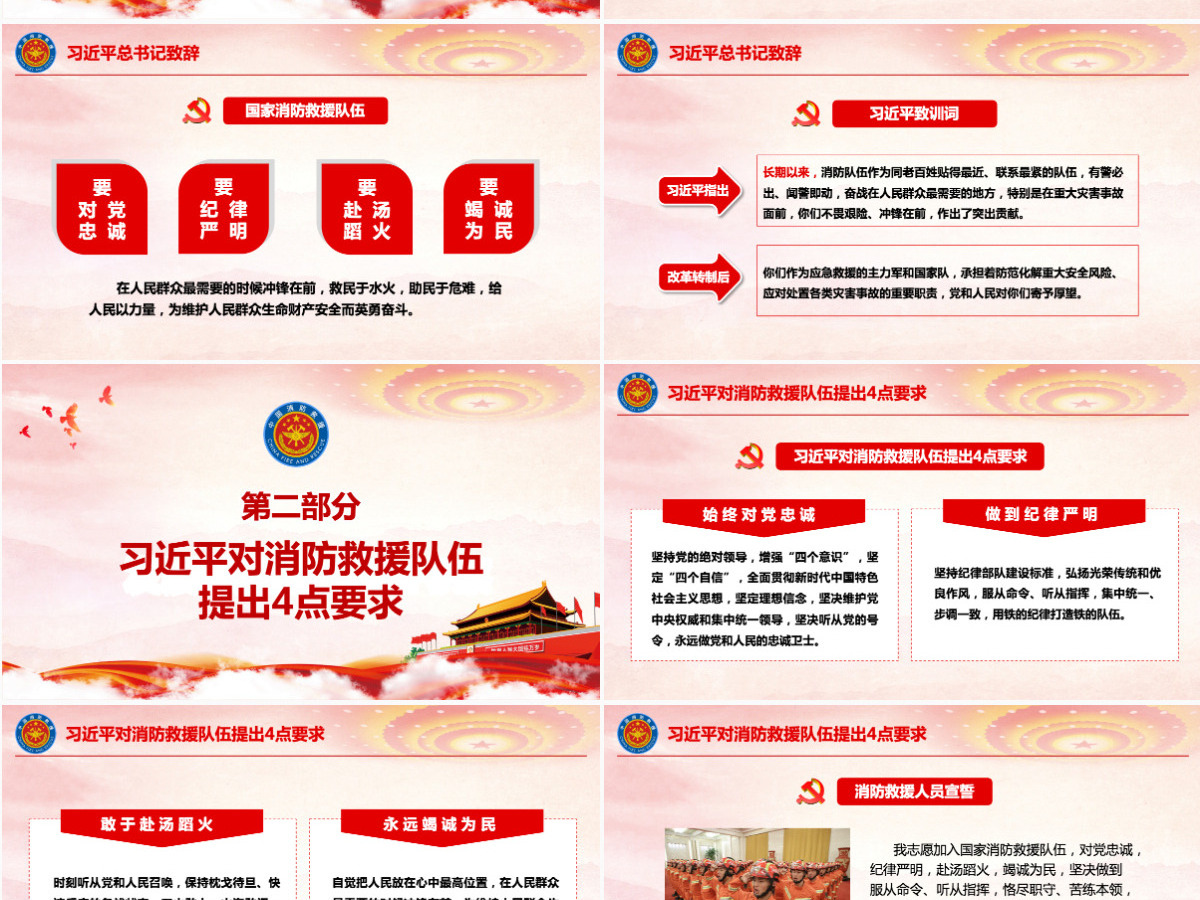 学习习近平向国家综合性消防救援队伍授旗并致训词精神 学习习近平向国家综合性消防救援队伍授旗并致训词精神