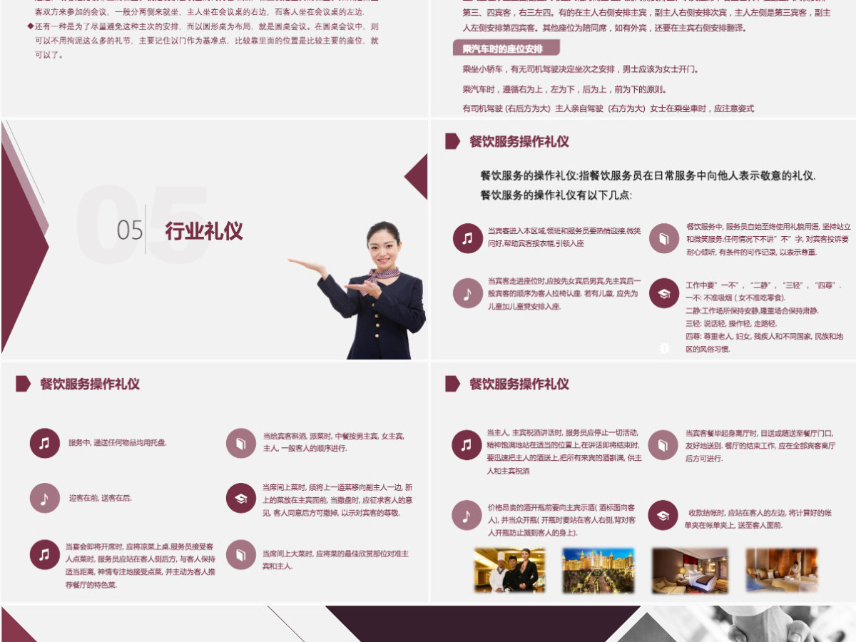 酒店服务礼仪培训商务优雅礼仪礼貌仪容培训通用ppt模板
