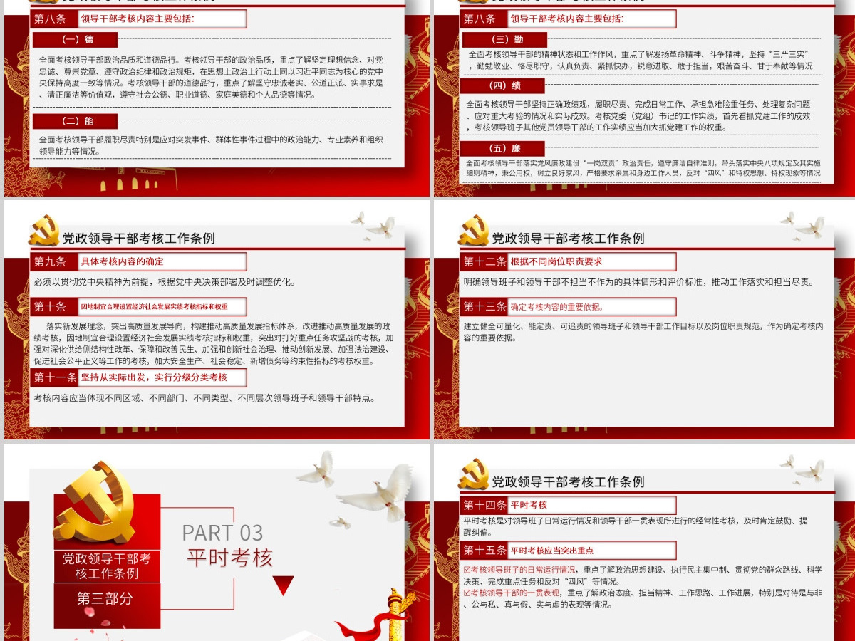 原创下载即用党政领导干部考核工作条例党课学习-版权可商用 原创下载即用党政领导干部考核工作条例党课学习-版权可商用