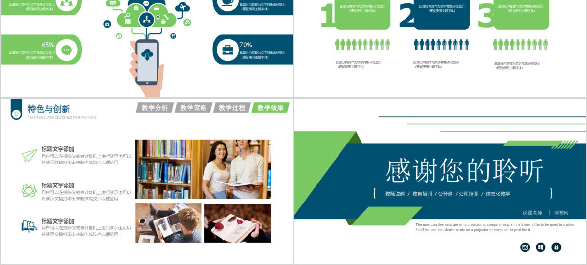 商务风信息化教学设计教师说课公开课PPT模板
