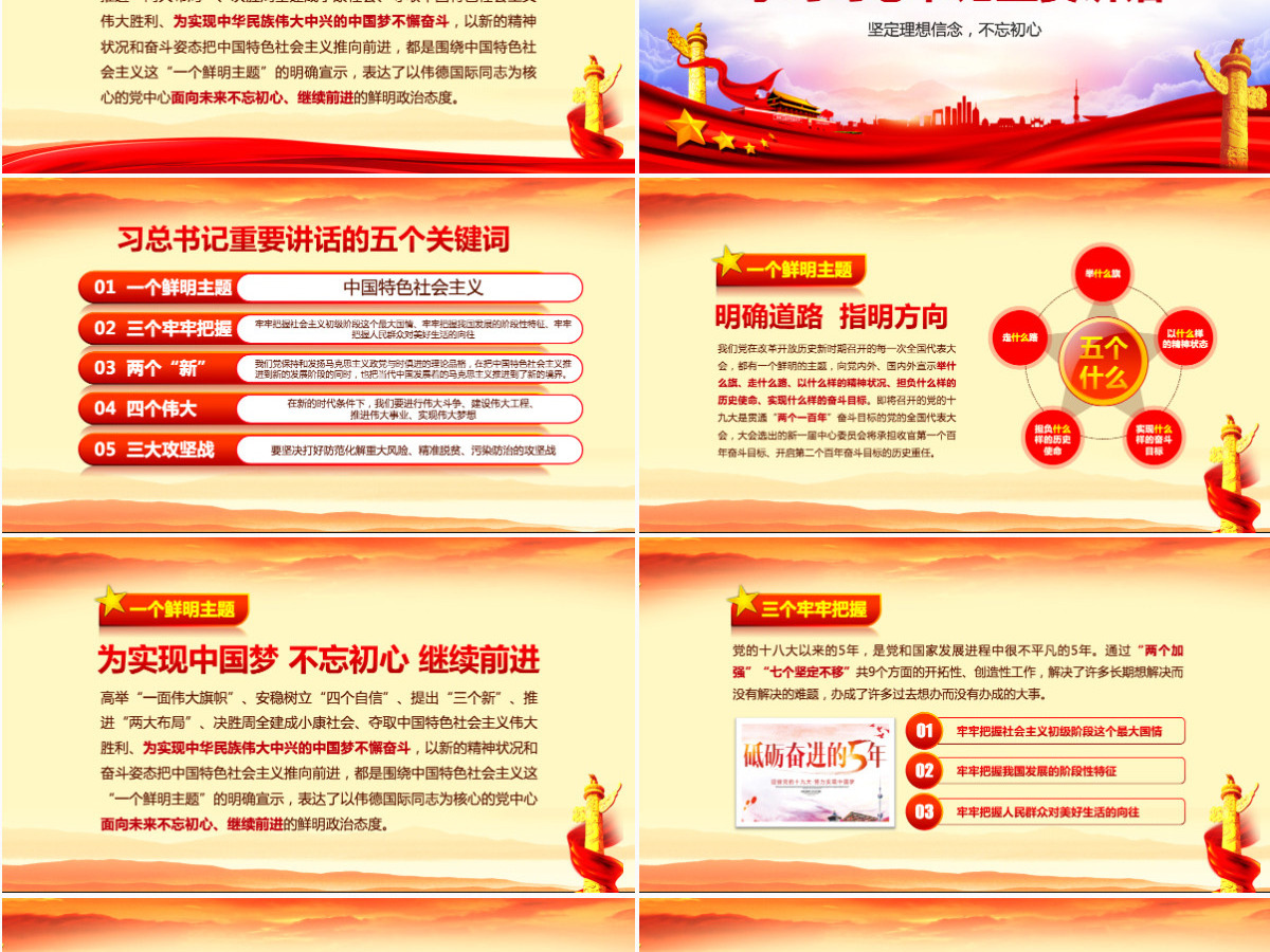 心怀责任勇于担当喜迎十九大党员党课PPT-含讲稿