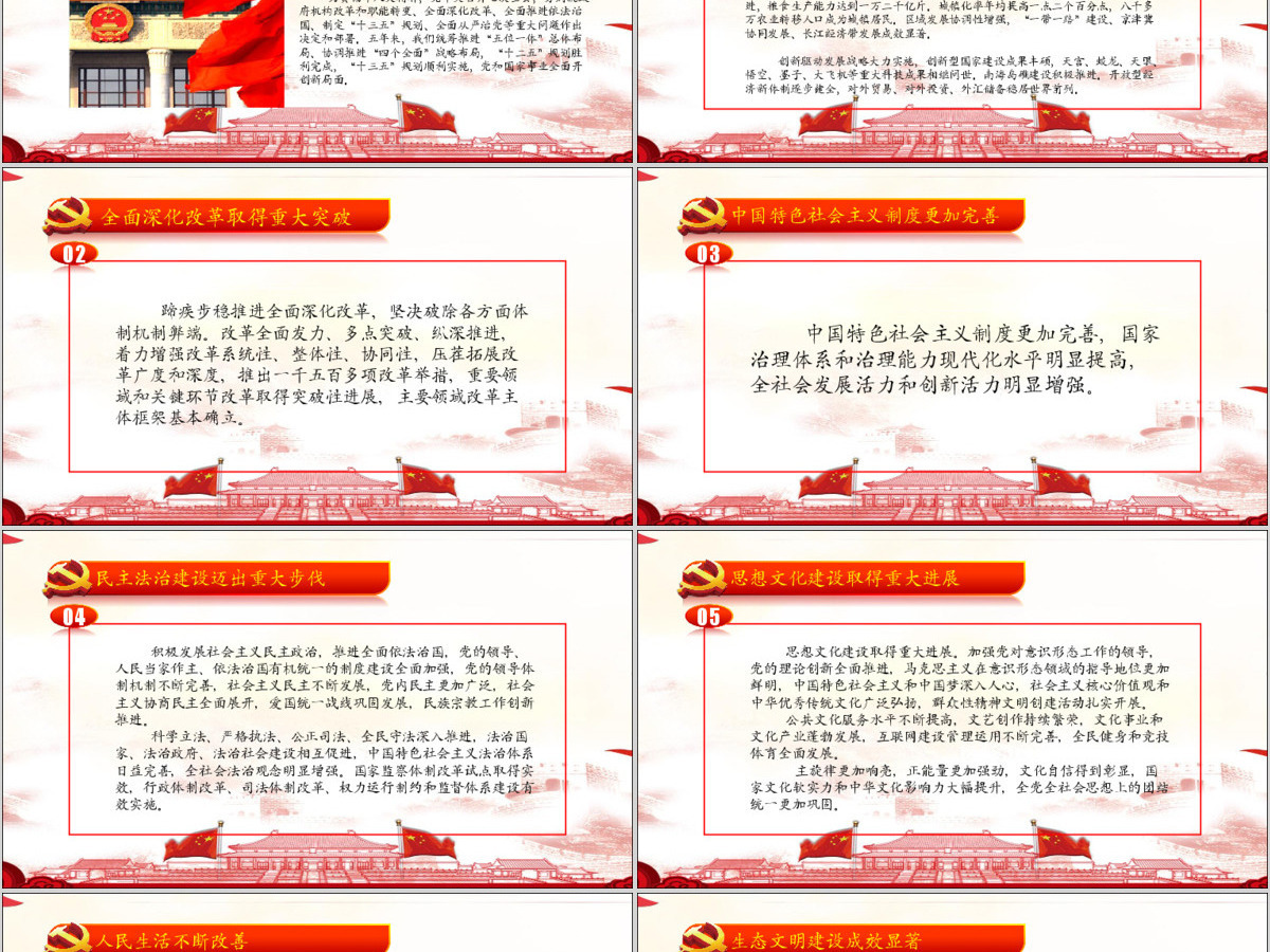 完整大气内容学习党的十九大报告精神PPT 完整大气内容学习党的十九大报告精神PPT