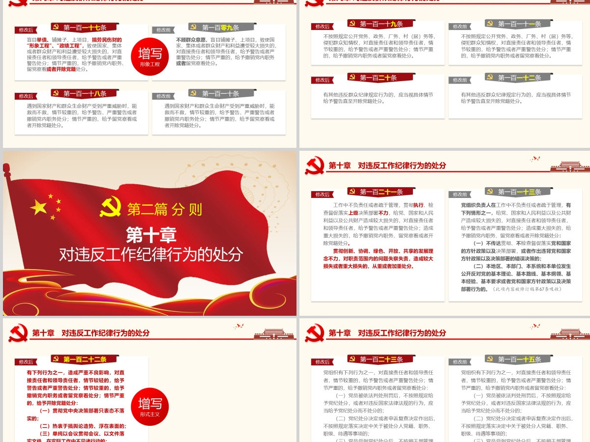 2019黄色处分条例PPT模板-含讲稿