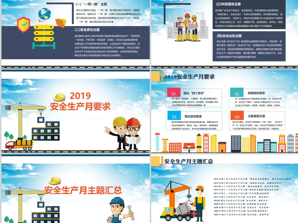 2019安全生产月安全生产PPT模板