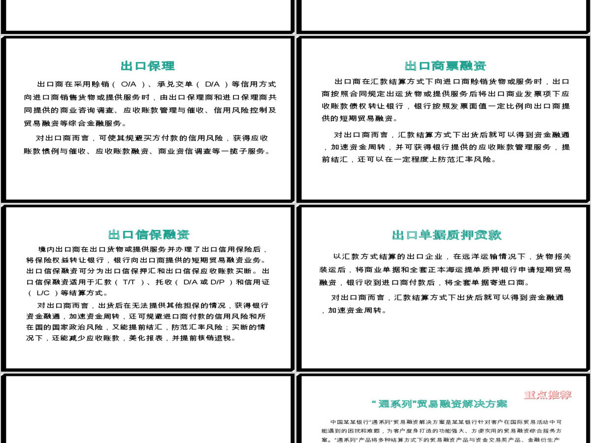 农业银行产品业务介绍PPT模板
