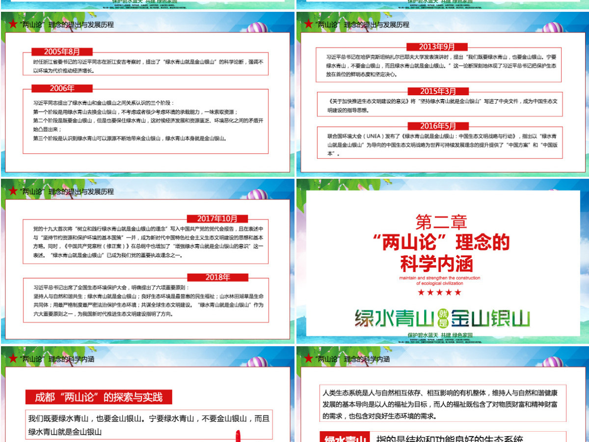 牢记总书记嘱托保持加强生态文明建设动态PPT模板