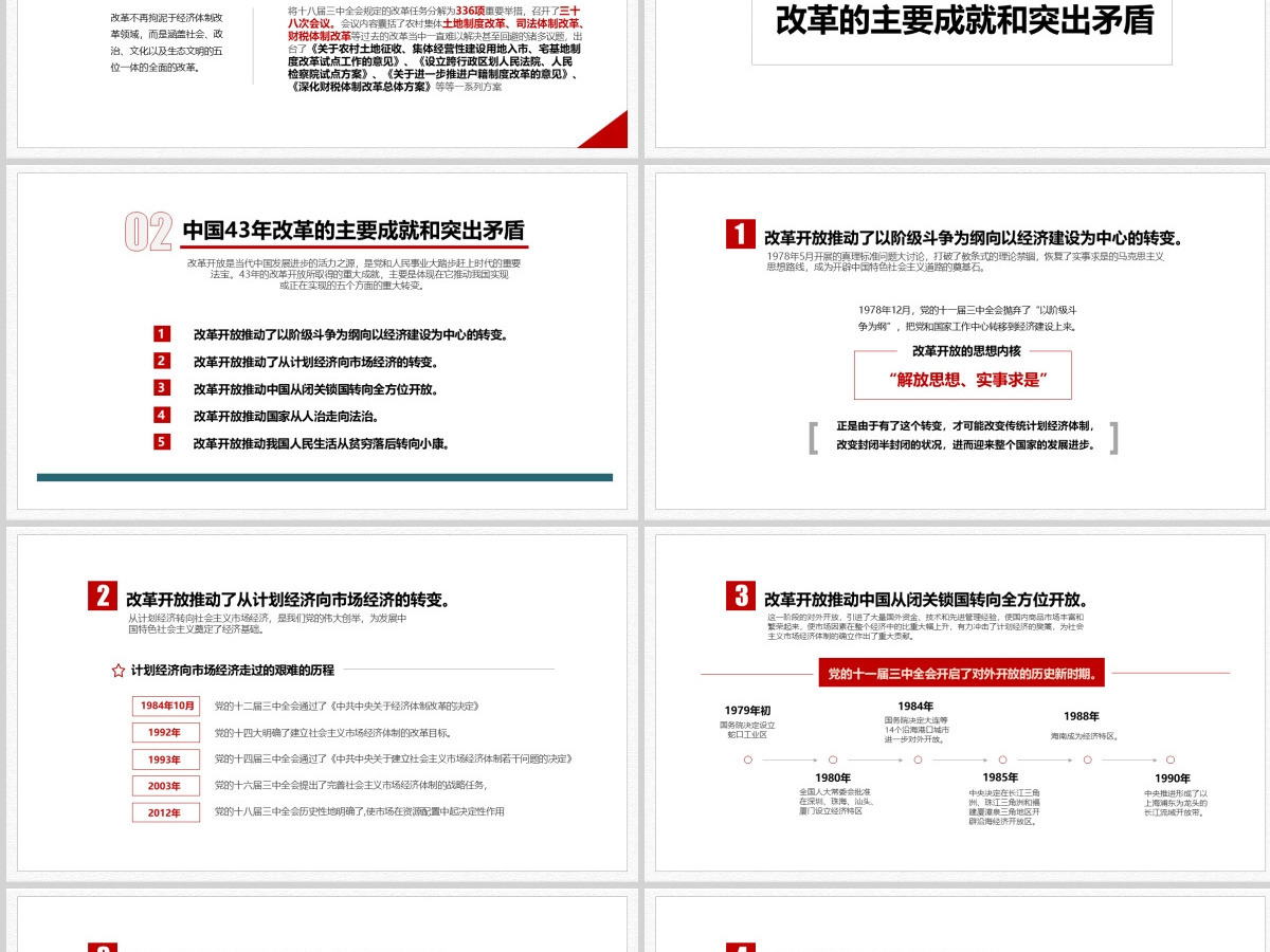关于中国改革开放43周年经验和启示党政工作汇报PPT 关于中国改革开放43周年经验和启示党政工作汇报PPT
