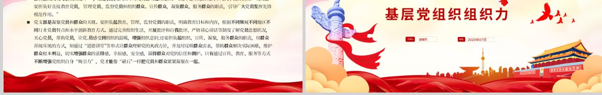 全面提升基层党组织组织力PPT模板