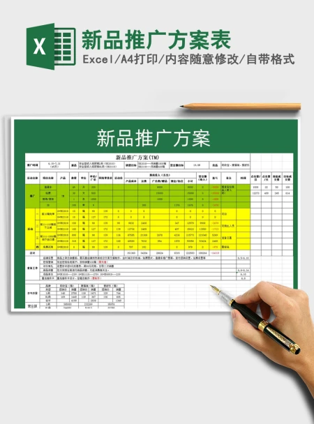2021年新品推广方案表