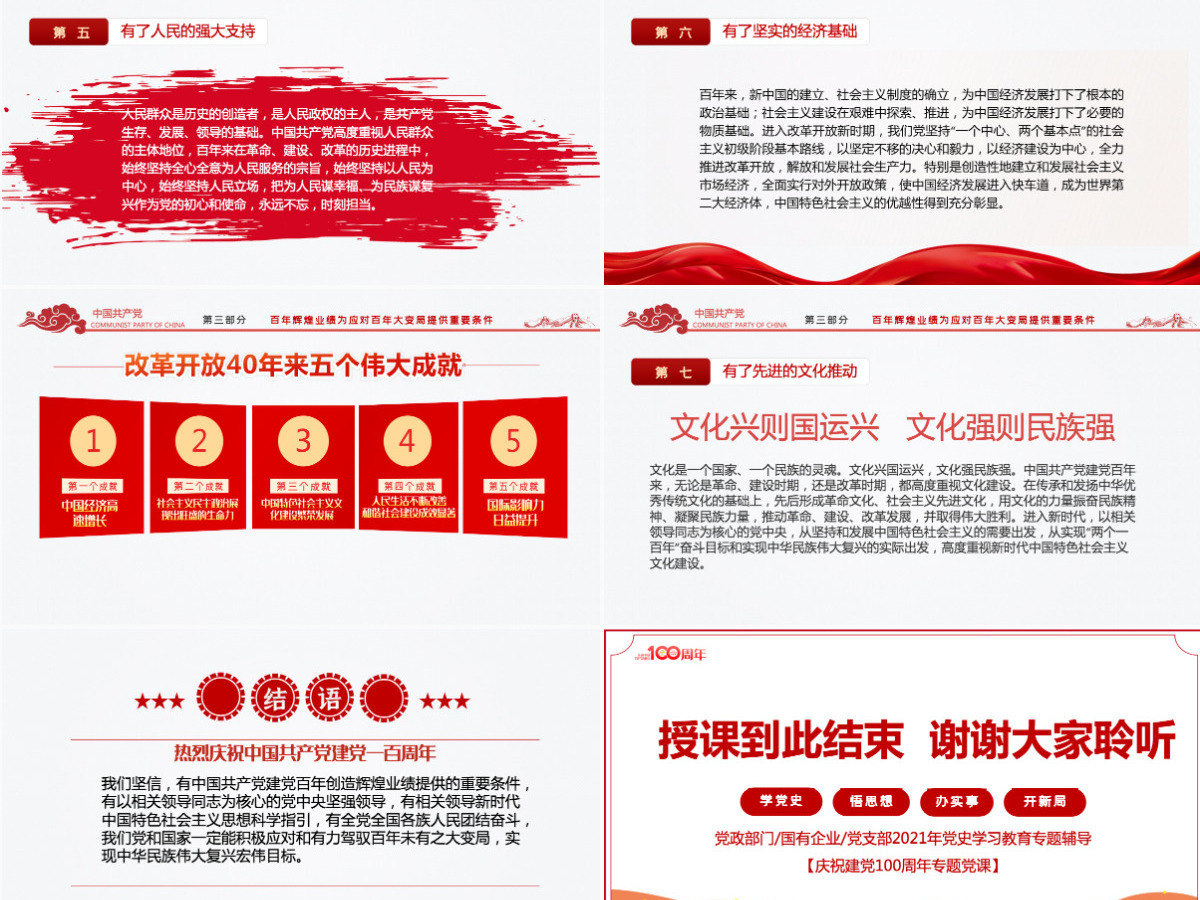 2021百年辉煌与百年未有之大变局PPT党政部门2021年党史学习教育专题党课PPT模板-含讲稿 2021百年辉煌与百年未有之大变局PPT党政部门2021年党史学习教育专题党课PPT模板-含讲稿