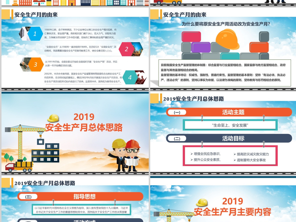 2019安全生产月安全生产PPT模板