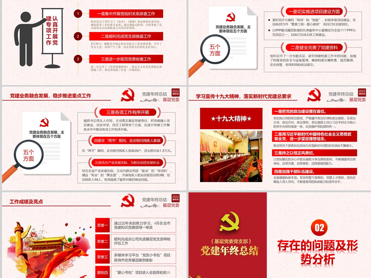 2022基层机关党支部党建工作总结ppt