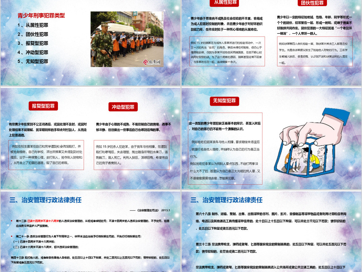 青少年法制宣传教育法制教育PPT模板