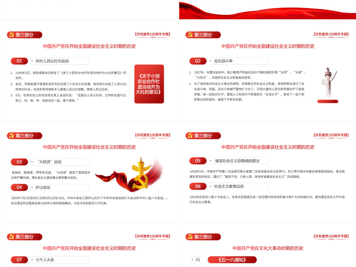 2021学好百年党史凝聚奋斗伟力PPT庆祝建党100周年专题党史学习教育专题辅导党课PPT模板-含讲稿