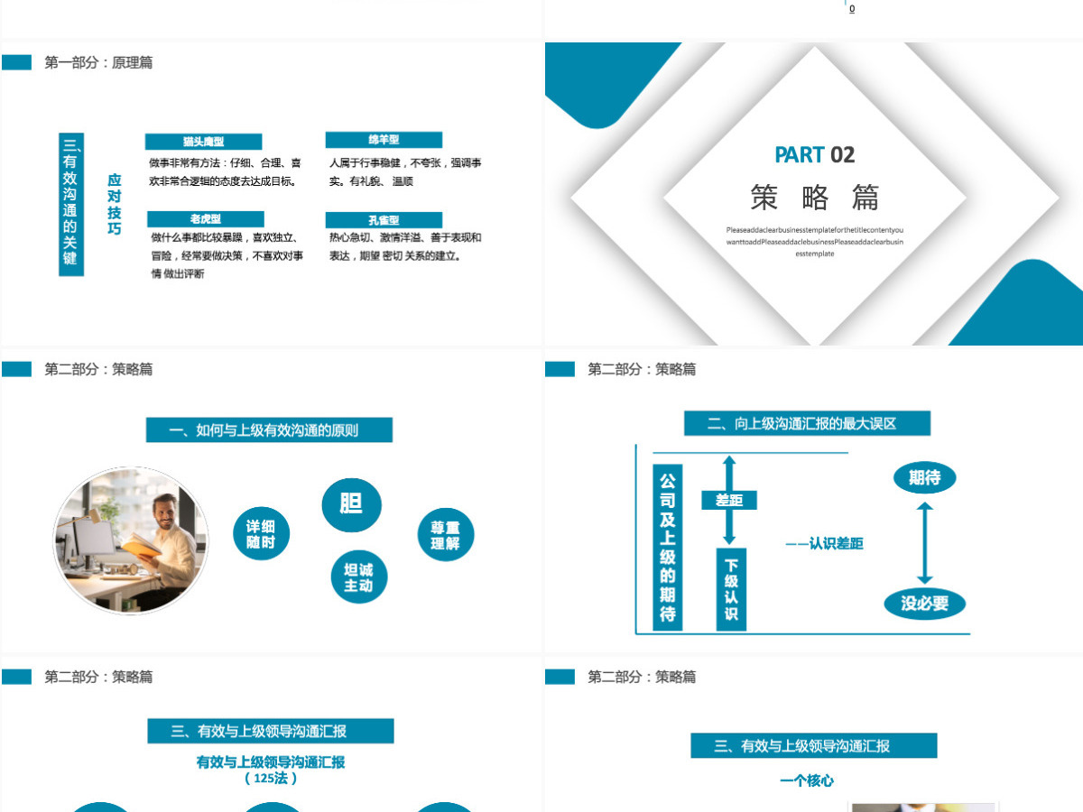 蓝色商务风2022优秀管理者的有效沟通管理者如何带好团队培训系列课程PPT模板