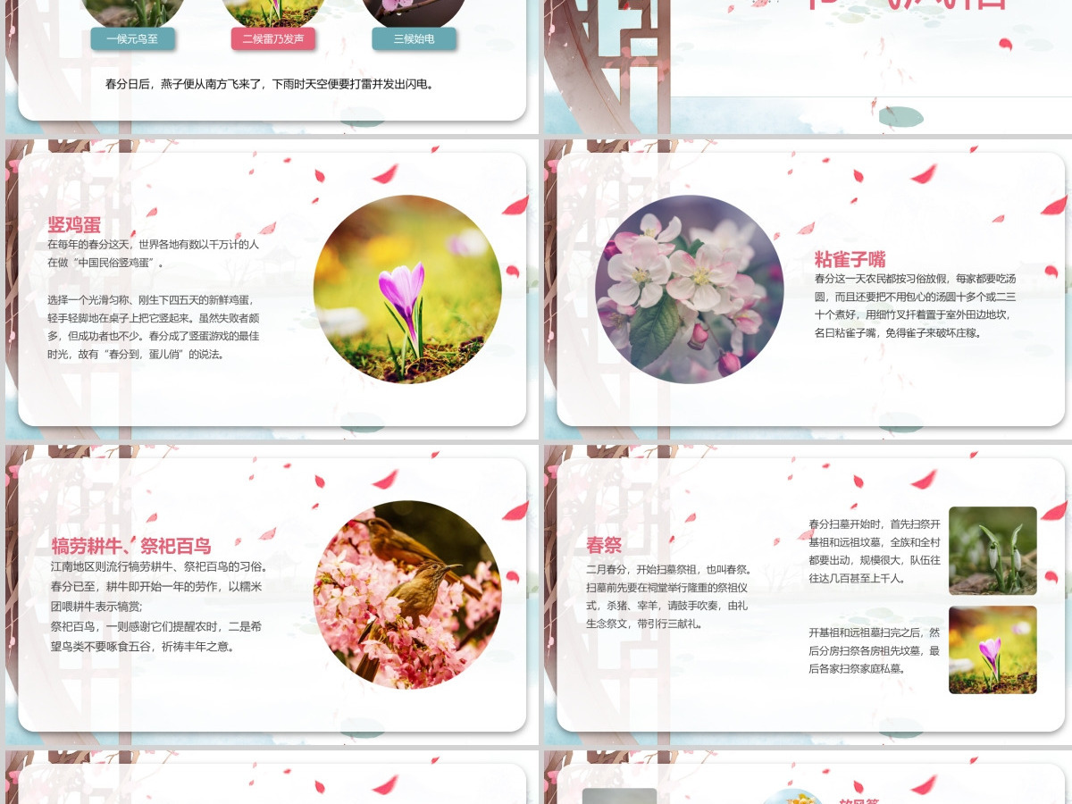 中国风二十四节日之春分