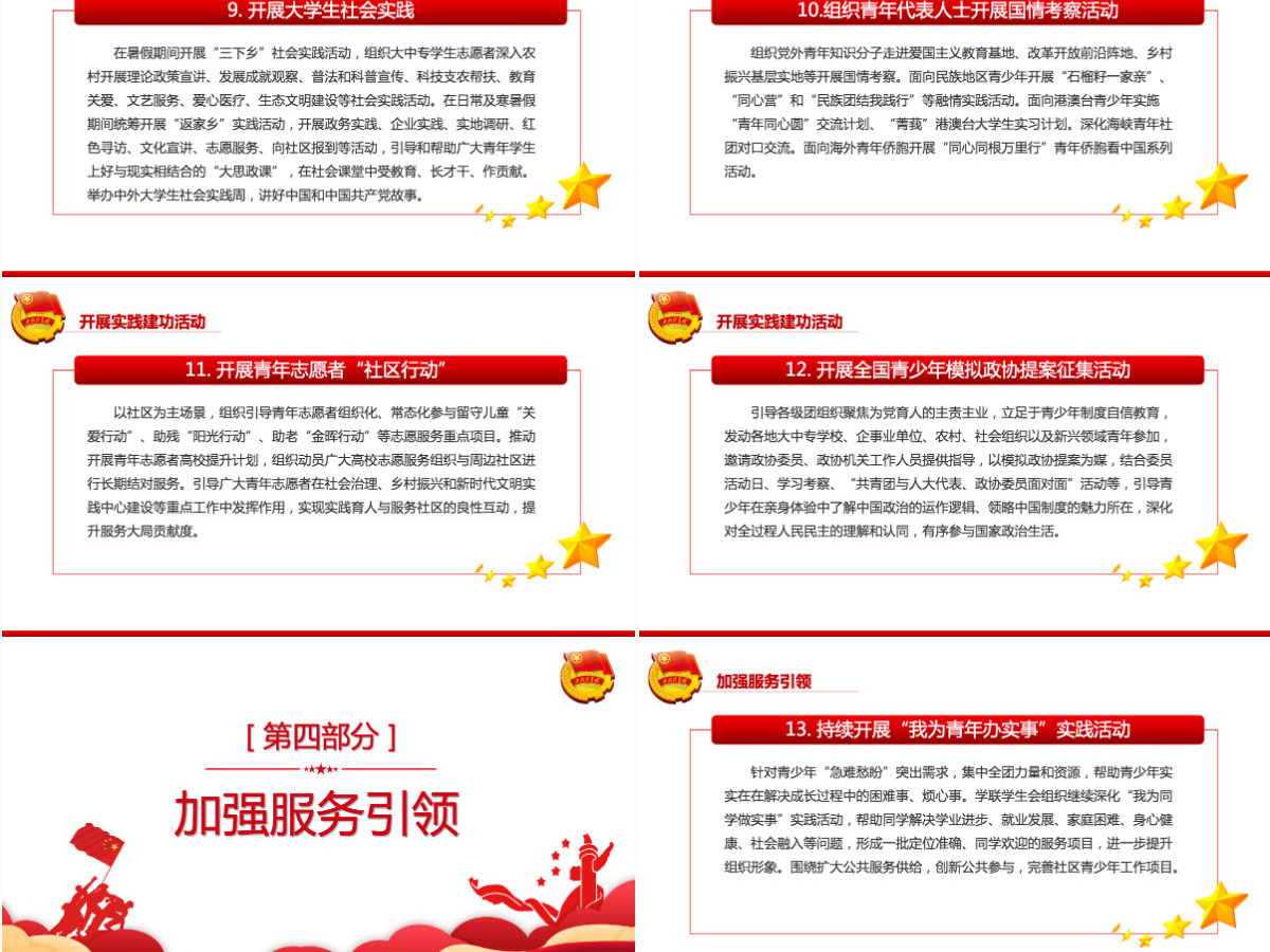 建团100周年大气时尚喜迎二十大永远跟党走奋进新征程共青团主题教育实践活动团课课件PPT-含讲稿