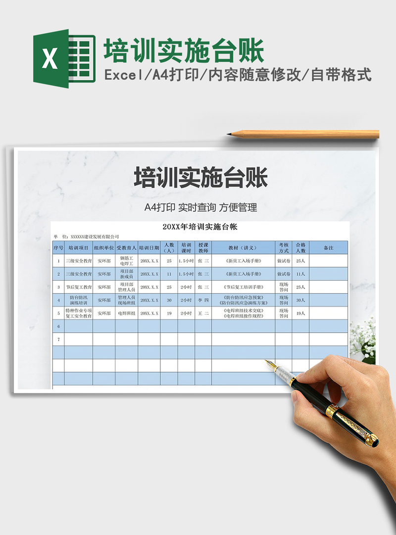 2021年培训实施台账