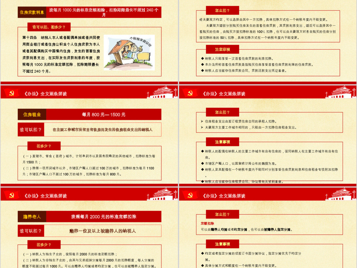 原创新个税改革解读个人所得税专项附加扣除暂行办法ppt-版权可商用