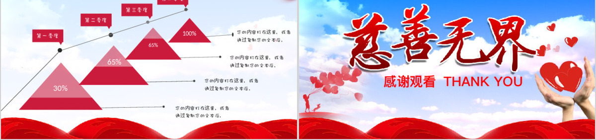 创意爱心慈善公益工作汇报PPT动态模版