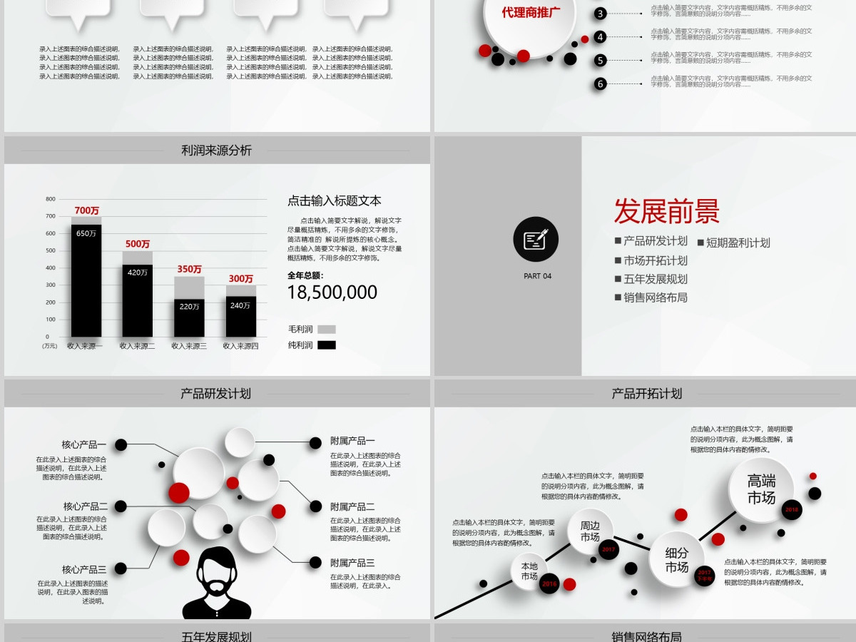 创业融资招商商业计划书动态免费PPT模板幻灯片下载