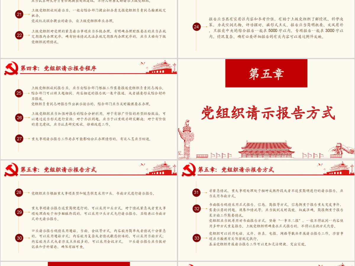 原创学习中国共产党重大事项请示报告条例PPT-版权可商用 原创学习中国共产党重大事项请示报告条例PPT-版权可商用