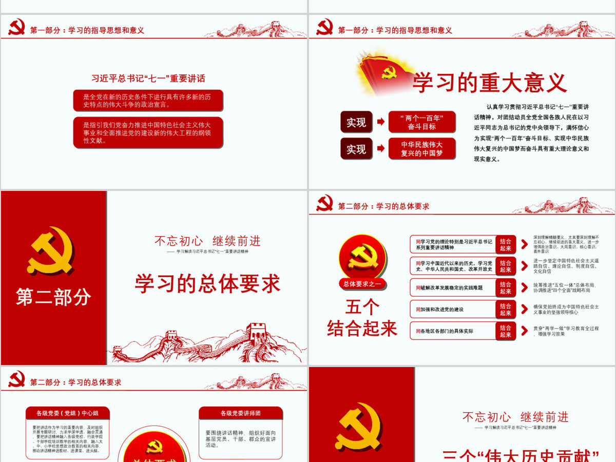 党建党政工作汇报廉政宣传教育课件PPT模板幻灯片