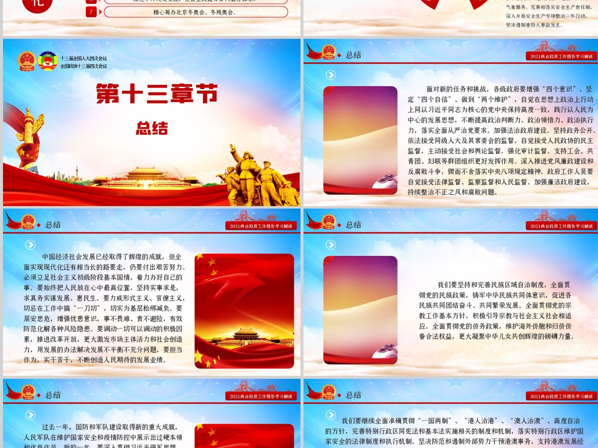 2021全国两会政府工作报告学习解读ppt-含讲稿
