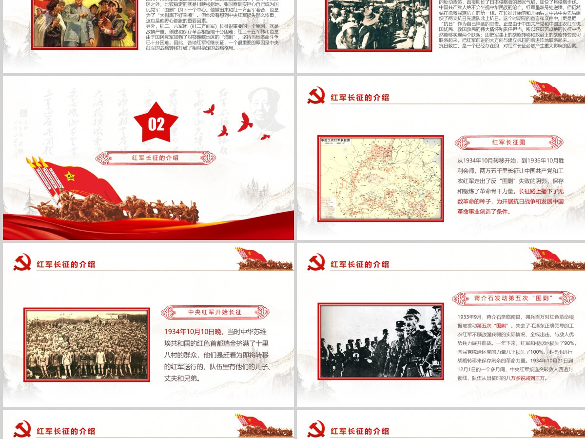 红军长征PPT模板纪念长征胜利85周年-含讲稿 红军长征PPT模板纪念长征胜利85周年-含讲稿