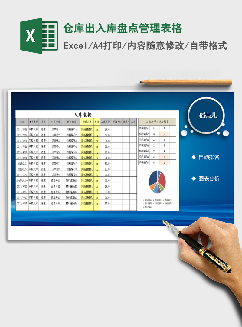 2021年仓库出入库盘点管理表格