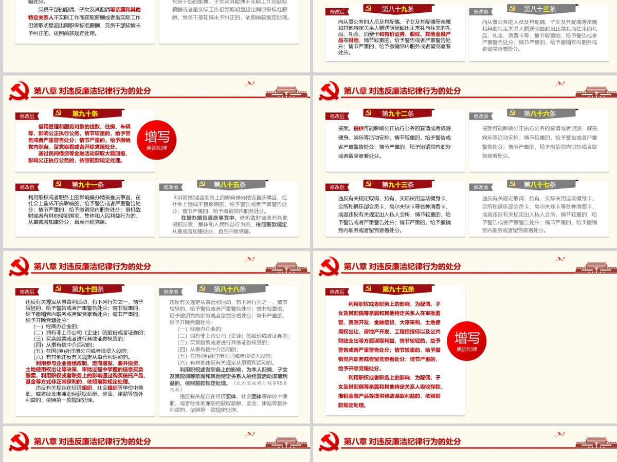 2019黄色处分条例PPT模板-含讲稿