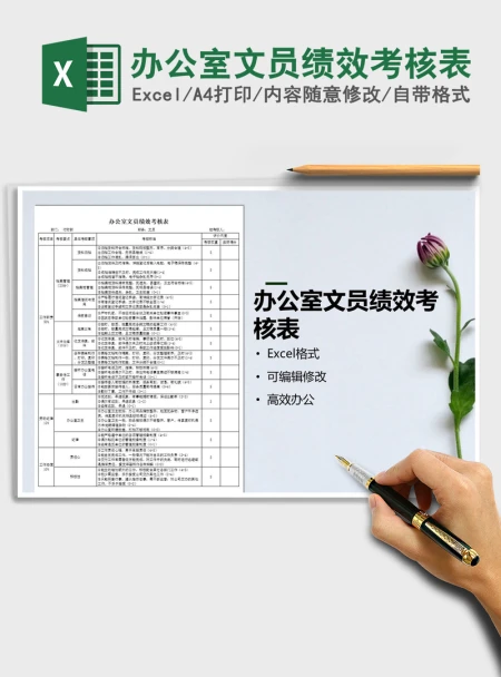 2021年办公室文员绩效考核表 2021年办公室文员绩效考核表