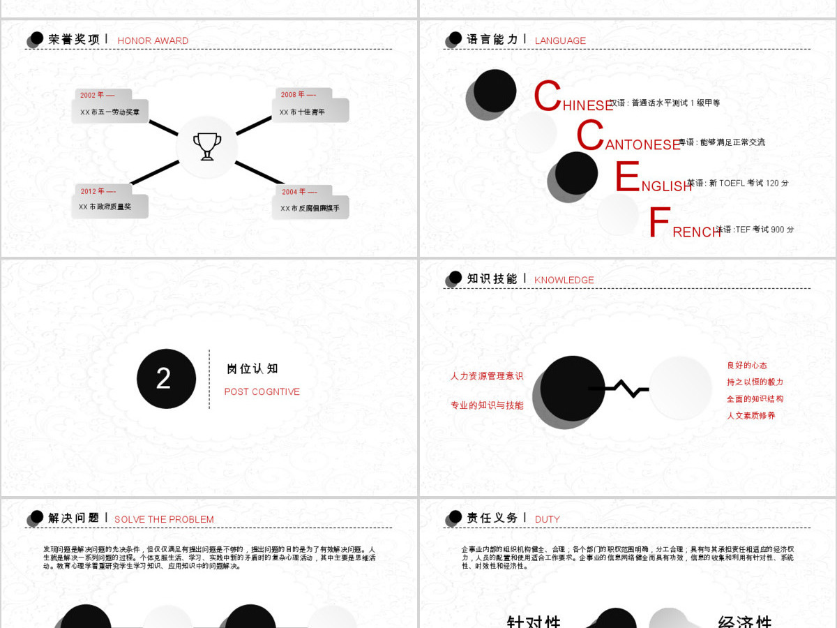 个人述职竞聘简历PPT模板