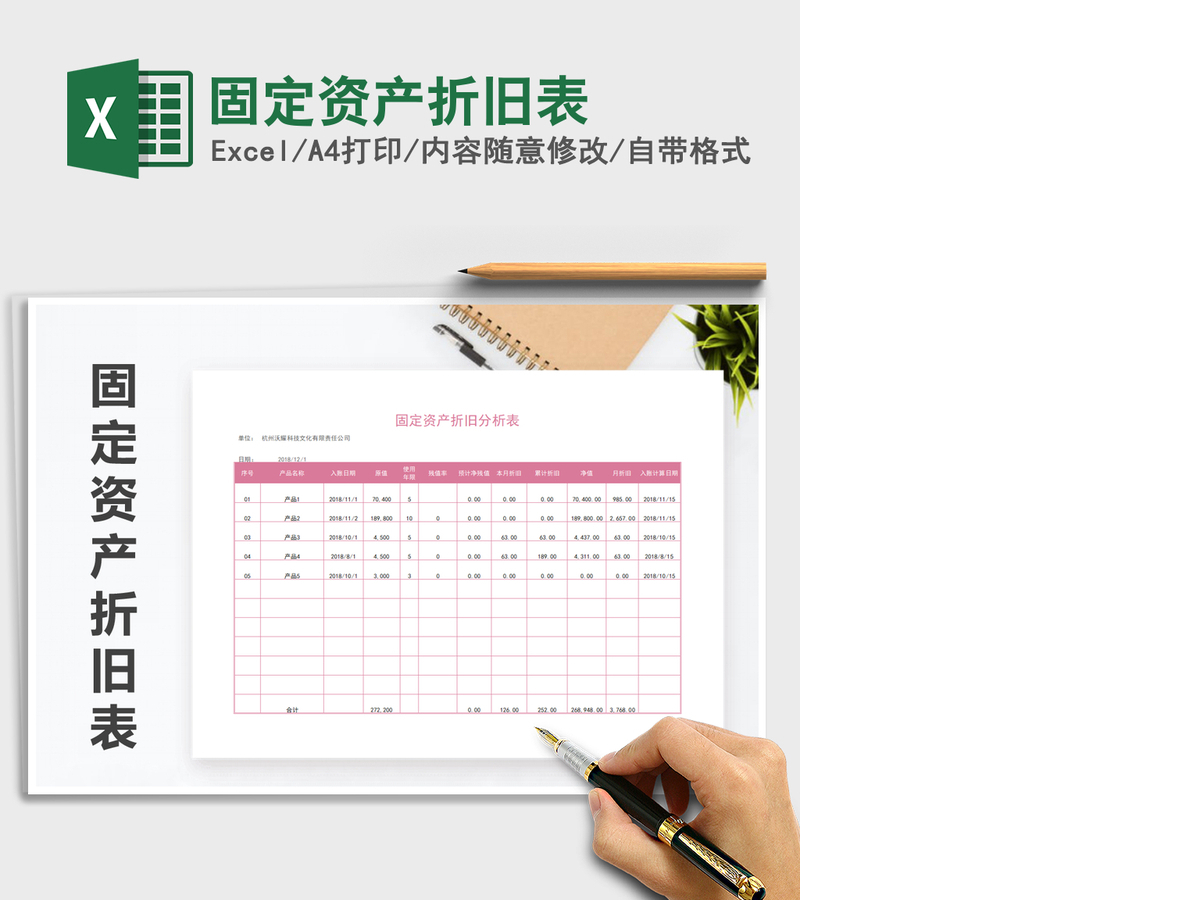 2021年固定资产折旧表