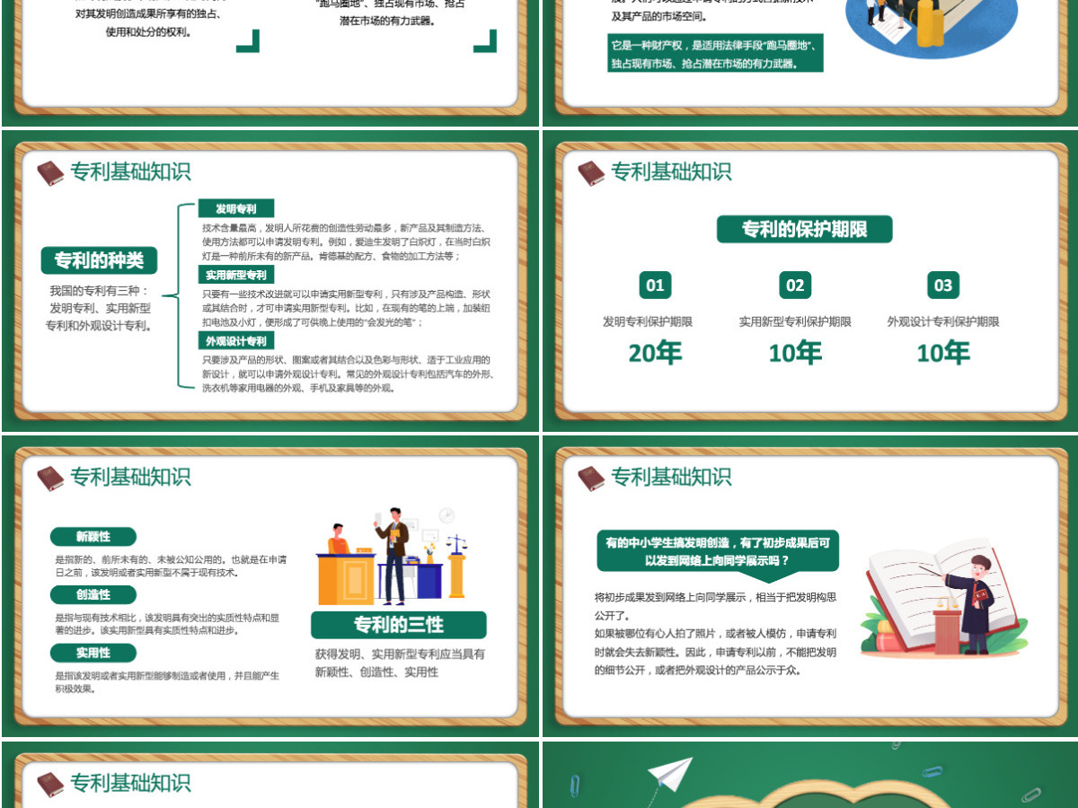 卡通手绘小学生知识产权科普介绍PPT 卡通手绘小学生知识产权科普介绍PPT