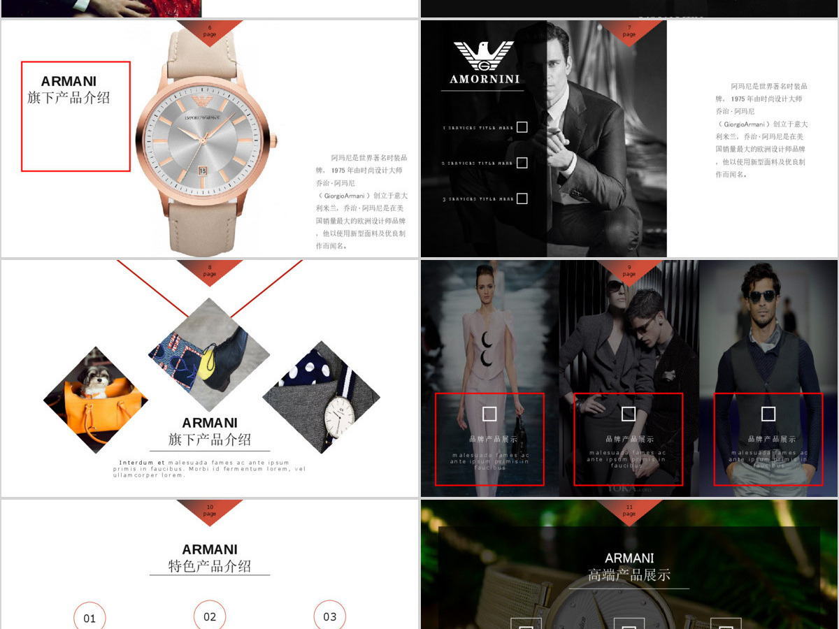 高端奢侈品阿玛尼商业计划书PPT模板 高端奢侈品阿玛尼商业计划书PPT模板