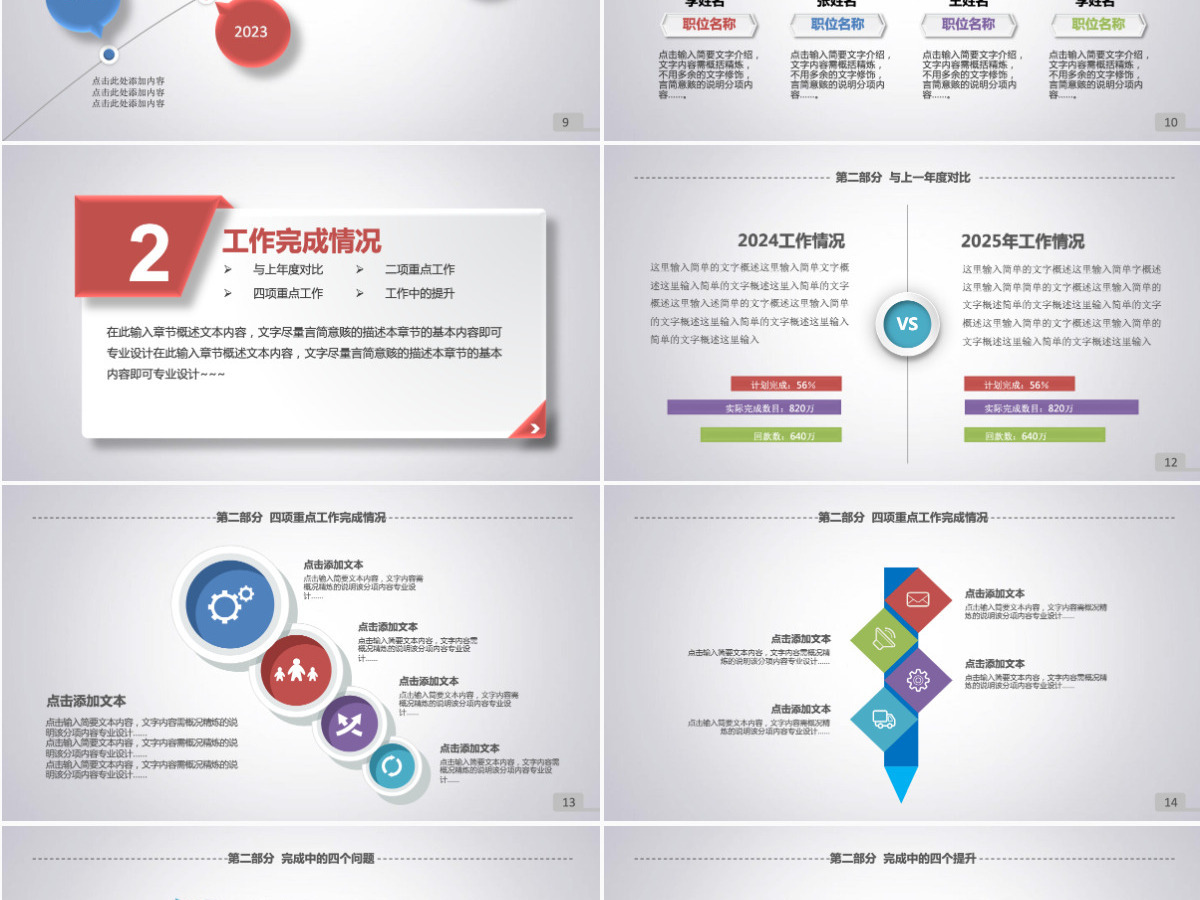 2025年终总结动态简约ppt模板