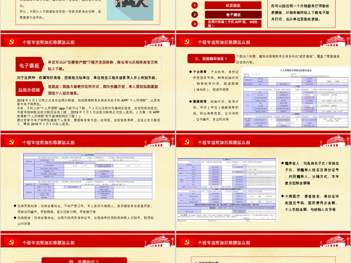 原创新个税改革解读个人所得税专项附加扣除暂行办法ppt-版权可商用