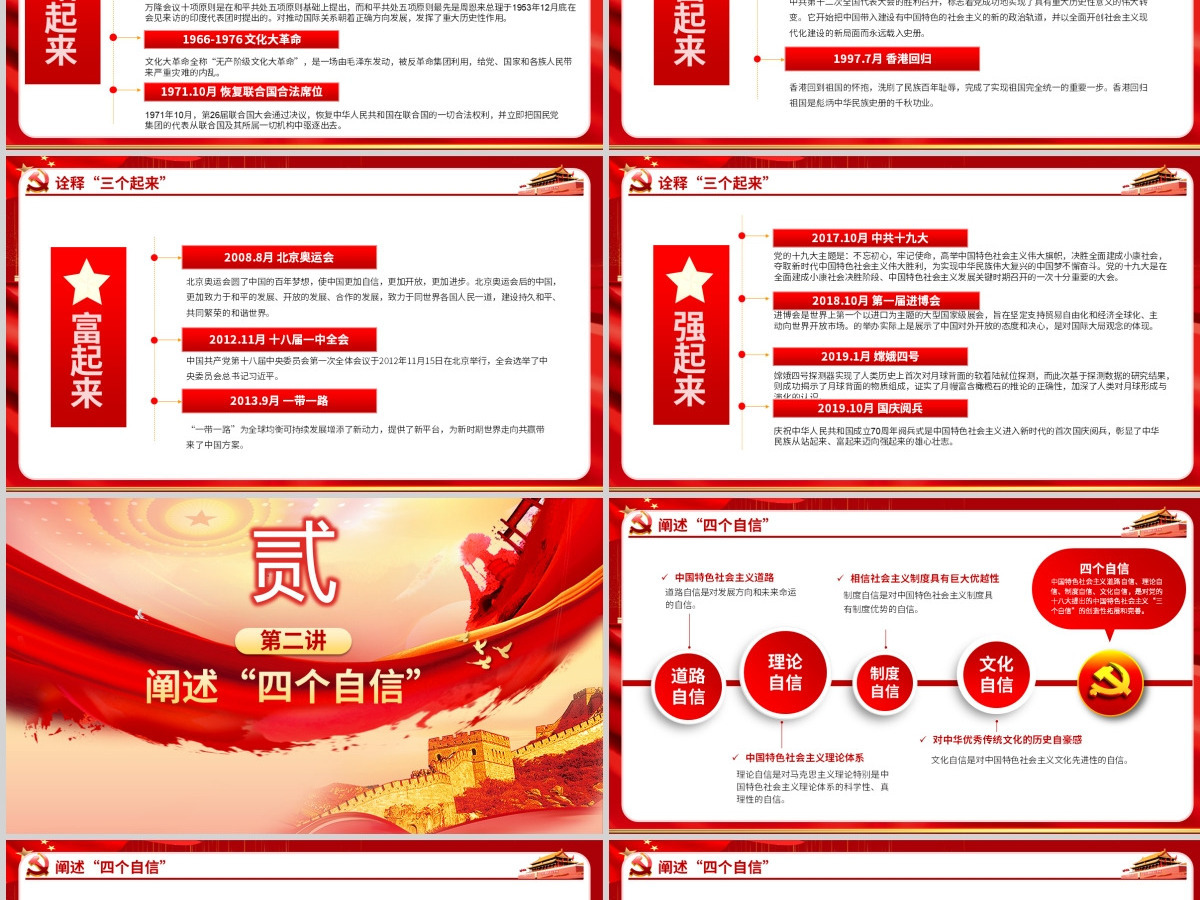 2020党支部党委党组七一建党最新党课我们走在大路上动态PPT模板-含讲稿