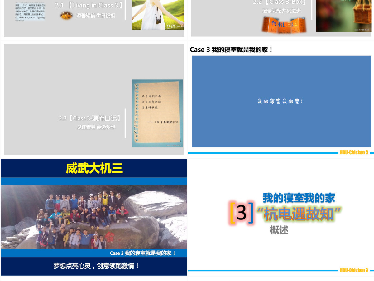 我的寝室我的家——大学校园活动总结ppt模板