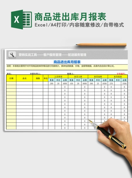 2021年商品进出库月报表 2021年商品进出库月报表