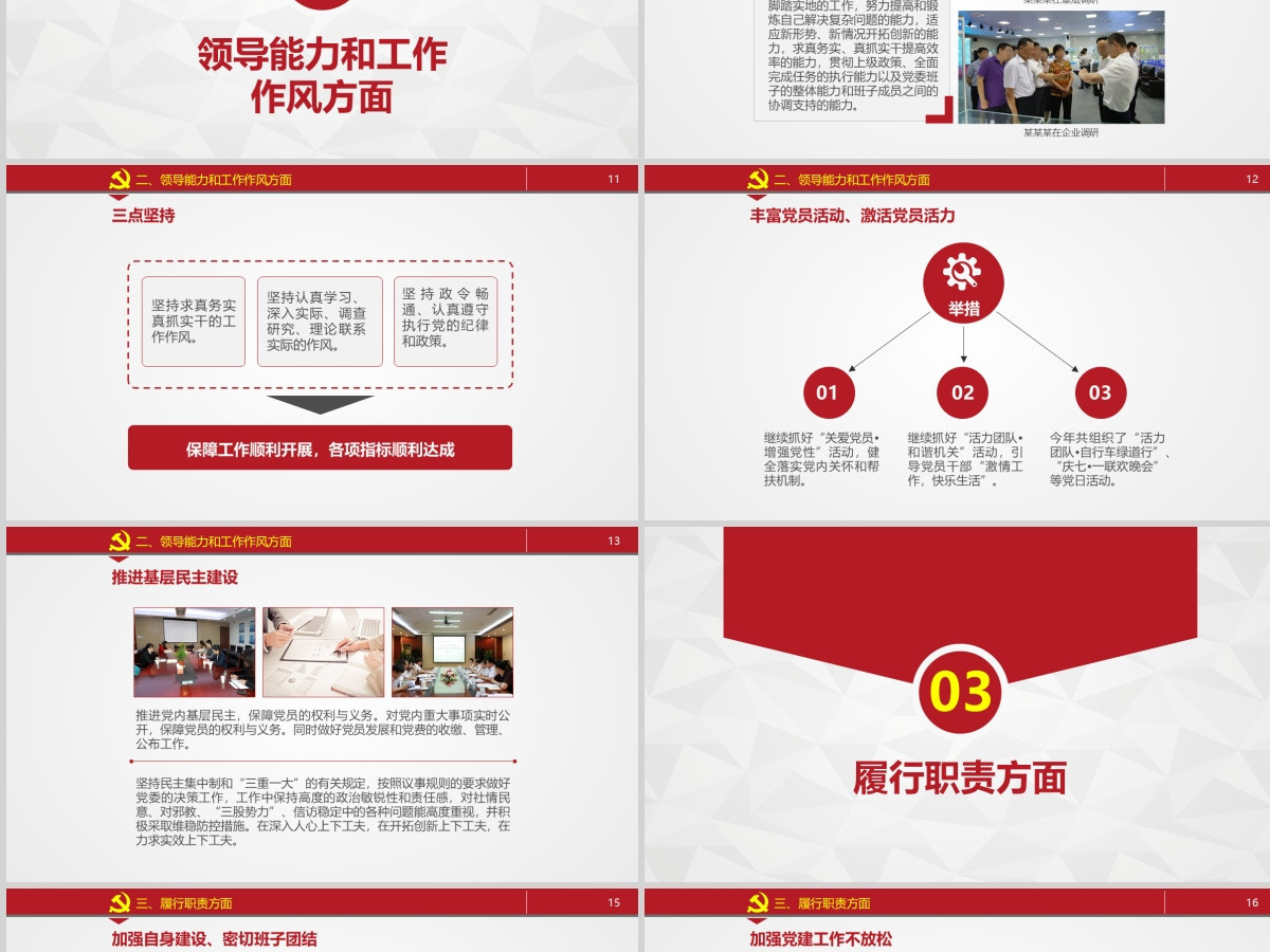 述职述廉报告机关年终总结PPT